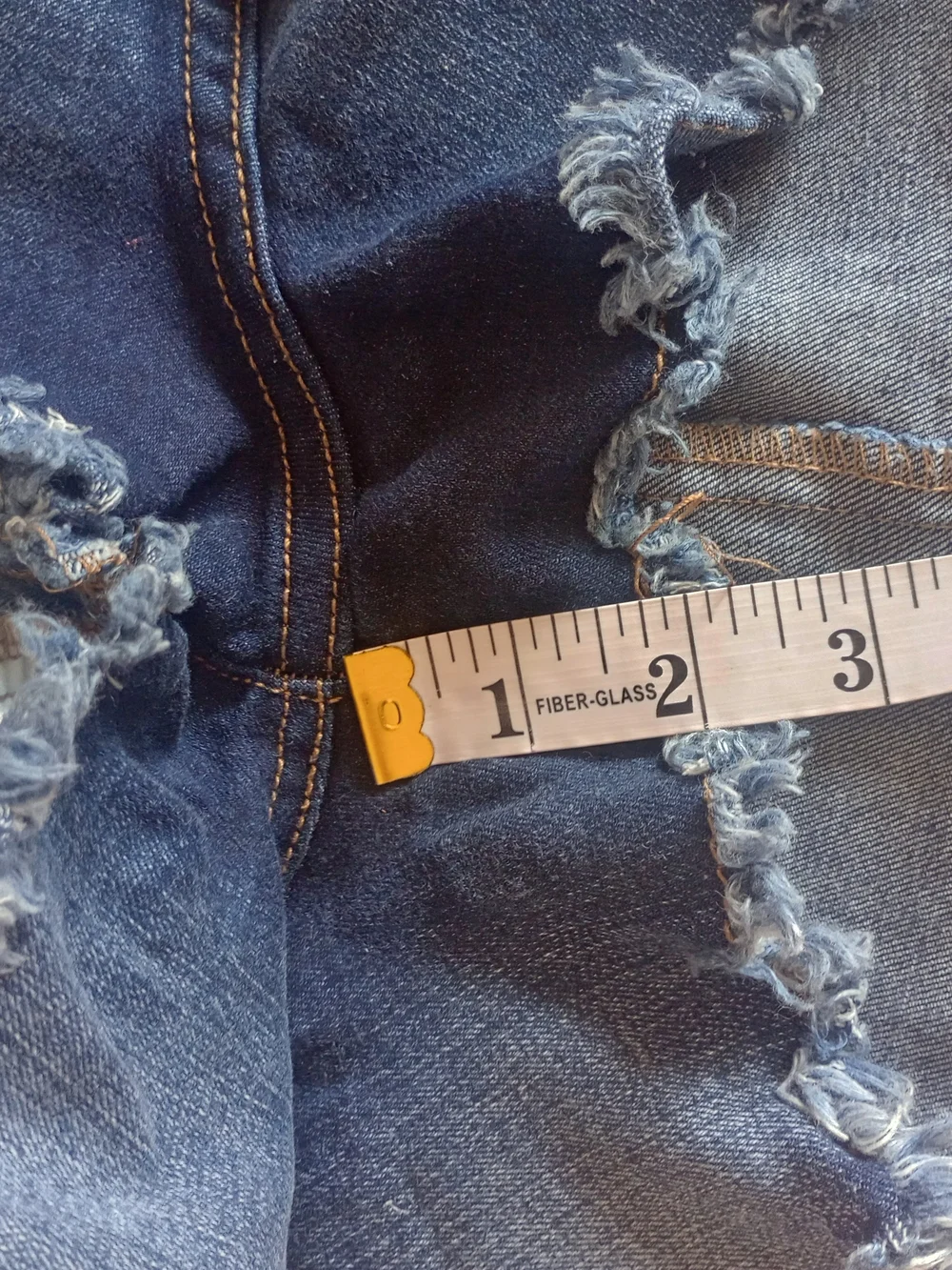 No Boundaries Dark Blue Frayed Hem Denim Shorts Sz. 9